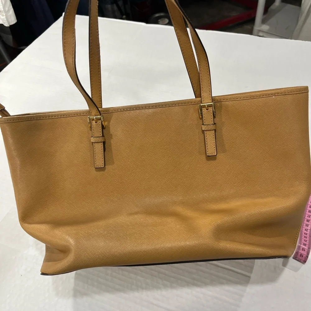 MICHAEL KORS MUSTARD LEATHER TOTE SHOULDER BAG